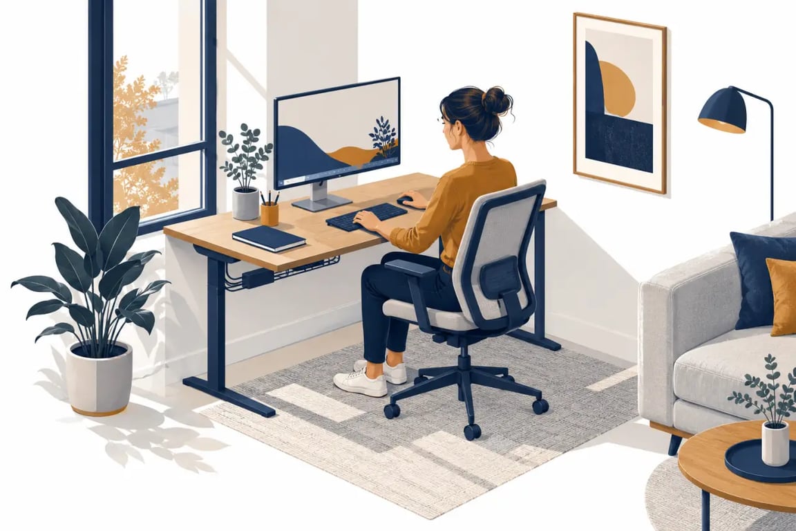 Comment aménager un espace de travail ergonomique chez soi dans un petit espace