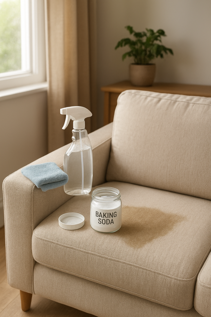 Nettoyer un canapé en tissu sans shampouineuse : méthode