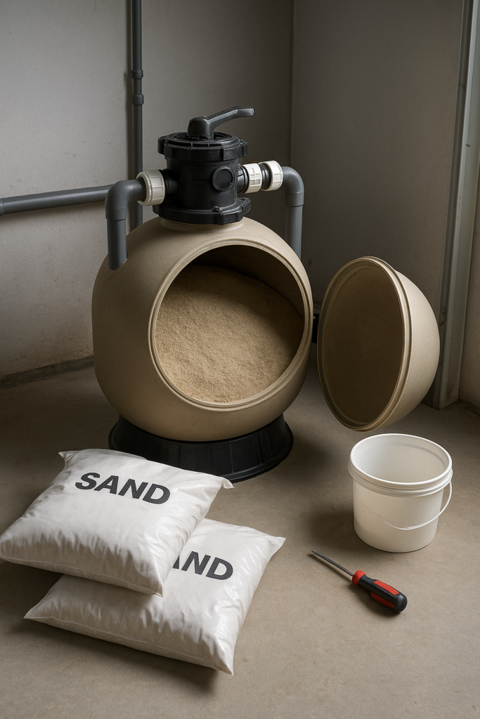 Remplacer le sable du filtre de piscine : quand et comment